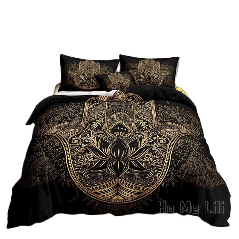 Gold Hamsa Hand Bedding Black Mandala Duvet Cover By Ho Me Lili Set Lucky Fatima Printed Bohemian For Boys Girls
Gold Hamsa Hand Bedding Black Mandala Duvet Cover By Ho Me Lili Set Lucky Fatima Printed Bohemian For Boys Girls