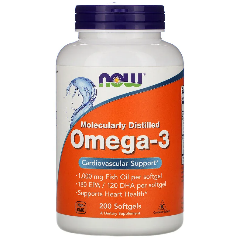 

Now Foods Omega-3 EPA DHA Fish Oils 200 Softgels Cardiovascular Support Heart Health FREE SHIPPING