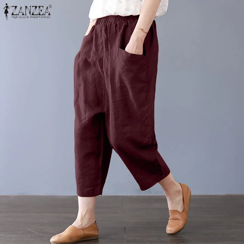 Oversized Casual Elastic Waist Long Pantalon 2021 ZANZEA Women Harem Pants Vintage Solid Trousers Female Palazzo Autumn Turnip
Oversized Casual Elastic Waist Long Pantalon 2021 ZANZEA Women Harem Pants Vintage Solid Trousers Female Palazzo Autumn Turnip