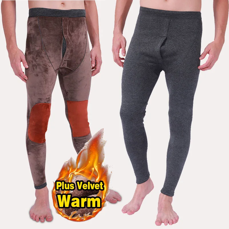 

Русские зимние шерстяные наколенники, термобелье, нижнее белье для плюс, бархатные мужские длинные кальсоны, теплые кашемировые брюки