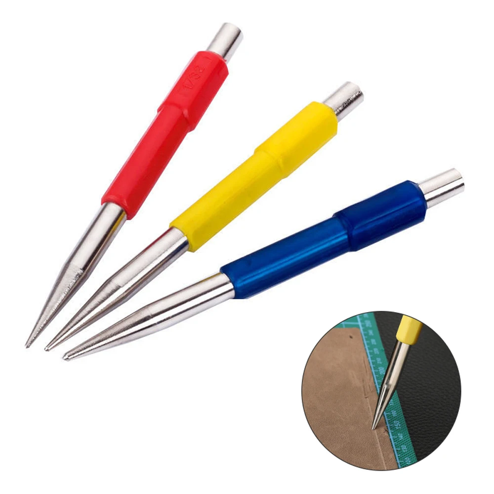 3 цвета Кернер инструмент удар Strike маркировки пусковых отверстий Инструмент Бит перфорирующая игла кожи инструменты DIY Leathercraft штамповки
3 цвета Кернер инструмент удар Strike маркировки пусковых отверстий Инструмент Бит перфорирующая игла кожи инструменты DIY Leathercraft штамповки