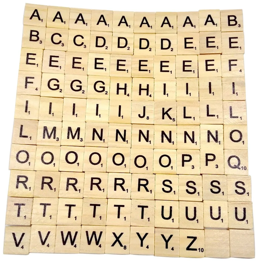 100 деревянный Плитки ABC черный буквы и цифры для поделок деревянные алфавиты