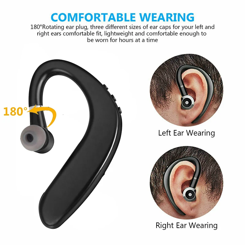 

Wireless earphones with microphone for all smartphones, hands-free sports headphones with Bluetooth-compatible connection