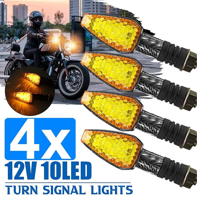 4pcs Universal 12V Flashing Turn Signals Motorcycle LED Lights Rear Blinker Indicator Tail Light For Honda BMW Yamaha
4pcs Universal 12V Flashing Turn Signals Motorcycle LED Lights Rear Blinker Indicator Tail Light For Honda BMW Yamaha