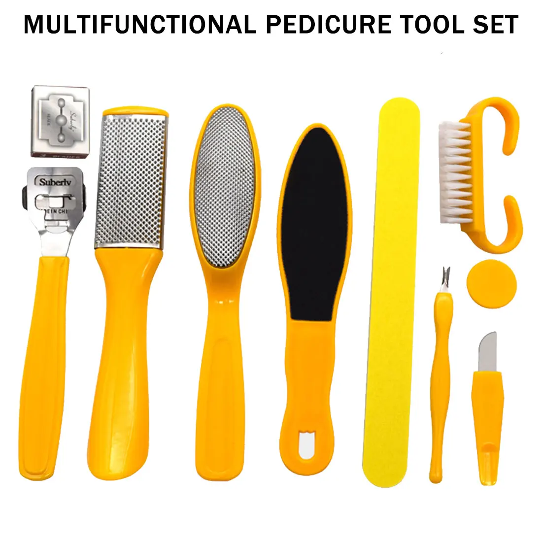 10 в 1, набор инструментов для педикюра, из нержавеющей стали 
10 в 1, набор инструментов для педикюра, из нержавеющей стали