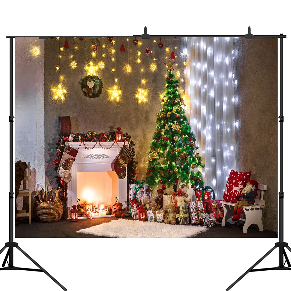 Lyavshi Merry Christmas Photography Background Stocking Tree Fireplace backdrop Indoor Decor Festival Party Family Studio Props
Lyavshi Merry Christmas Photography Background Stocking Tree Fireplace backdrop Indoor Decor Festival Party Family Studio Props