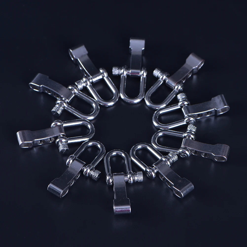 10Pcs Adjustable Stainless Steel U Anchor Shaped Shackle Buckle Pin Bracelets Outdoor Survival Rope Fittings Bracelet accessorie
10Pcs Adjustable Stainless Steel U Anchor Shaped Shackle Buckle Pin Bracelets Outdoor Survival Rope Fittings Bracelet accessorie