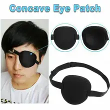 Pirate Eye Patch Unisex Black Single Eye Patch Eyepatch One Eye Washable Adjustable Concave Eye Patch Kid Pirate Cosplay Costume