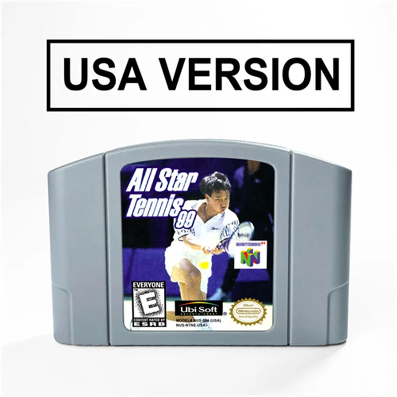 All Star Tennis '99 For 64 Bit Video Game Cartridge USA Version NTSC Format 
All Star Tennis '99 For 64 Bit Video Game Cartridge USA Version NTSC Format