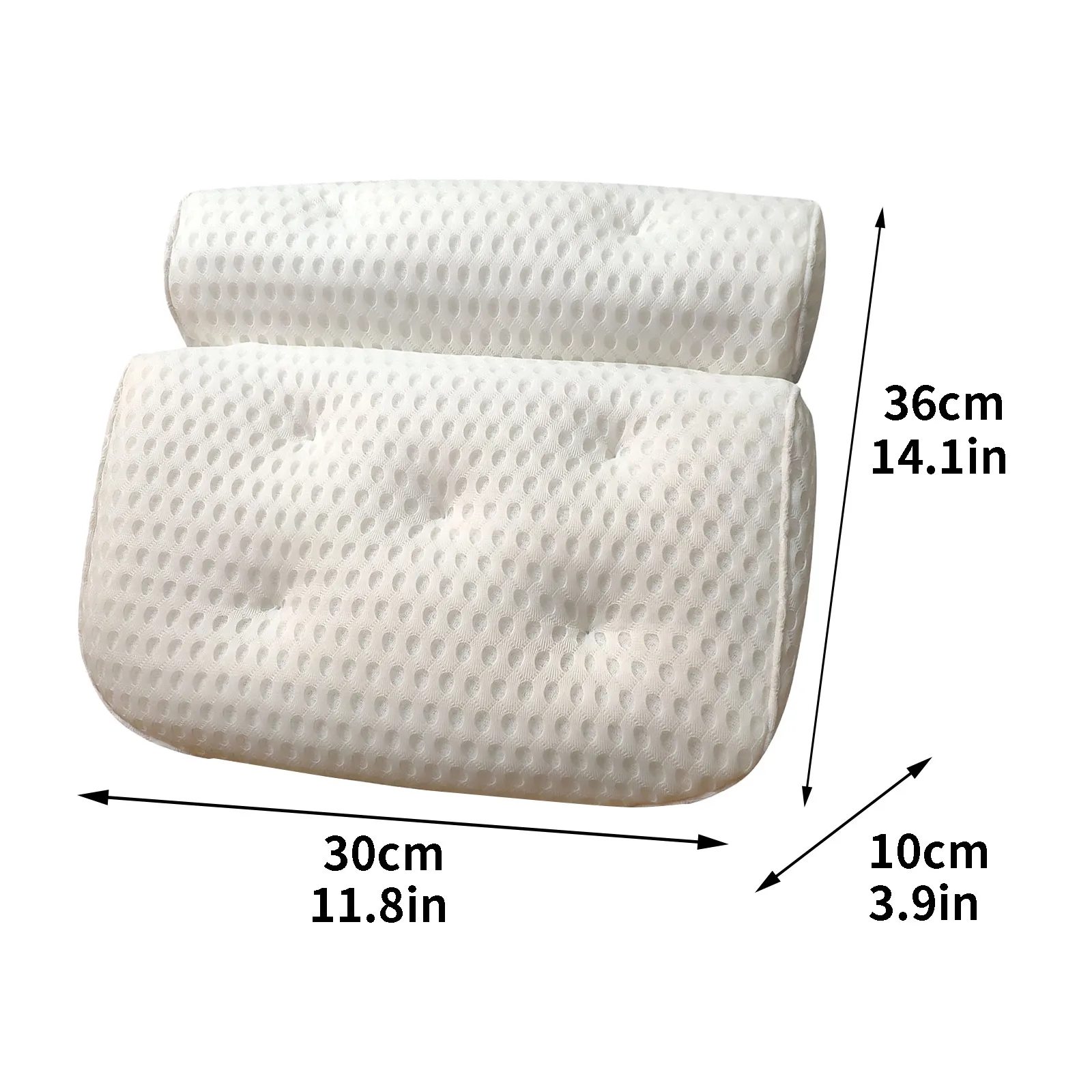 Bath Pillow Bathtub Home Spa Pillow For Women & Men With 4D Air Mesh Breathable SPA Bath Pillow with Suction Cups Neck