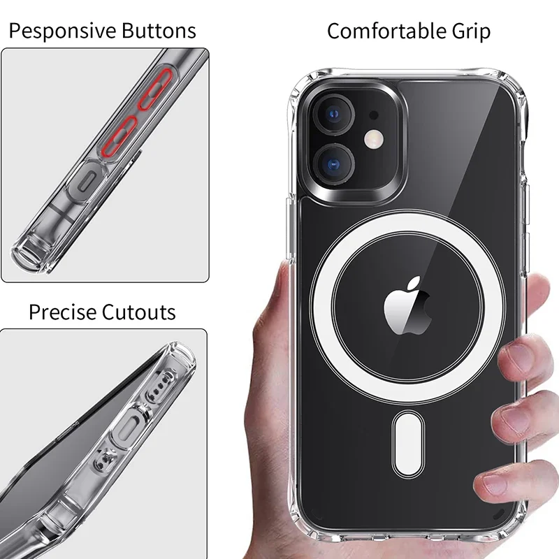 Transparent Magnetic Case + Upgrade Wallet Card Bag for IPhone 12 Pro Max Mini Magsafing Magnet for IPhone 11 Pro Xs Max X XR
Transparent Magnetic Case + Upgrade Wallet Card Bag for IPhone 12 Pro Max Mini Magsafing Magnet for IPhone 11 Pro Xs Max X XR