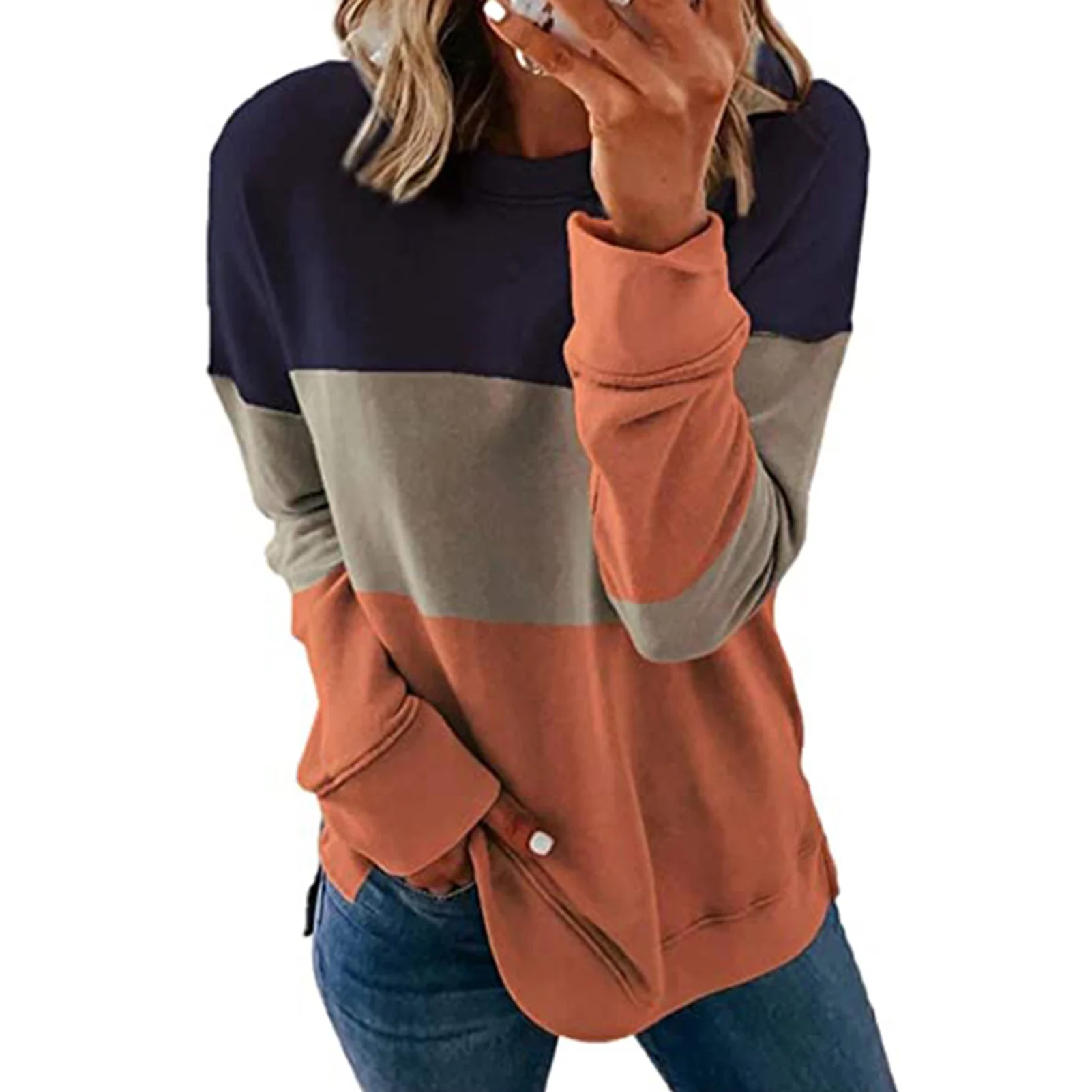 Autumn Winter Women Casual Sweatshirt 2020 Newest Stitching Color Modern Design Polyester Upper Garment for Home Warm Clothes
Autumn Winter Women Casual Sweatshirt 2020 Newest Stitching Color Modern Design Polyester Upper Garment for Home Warm Clothes