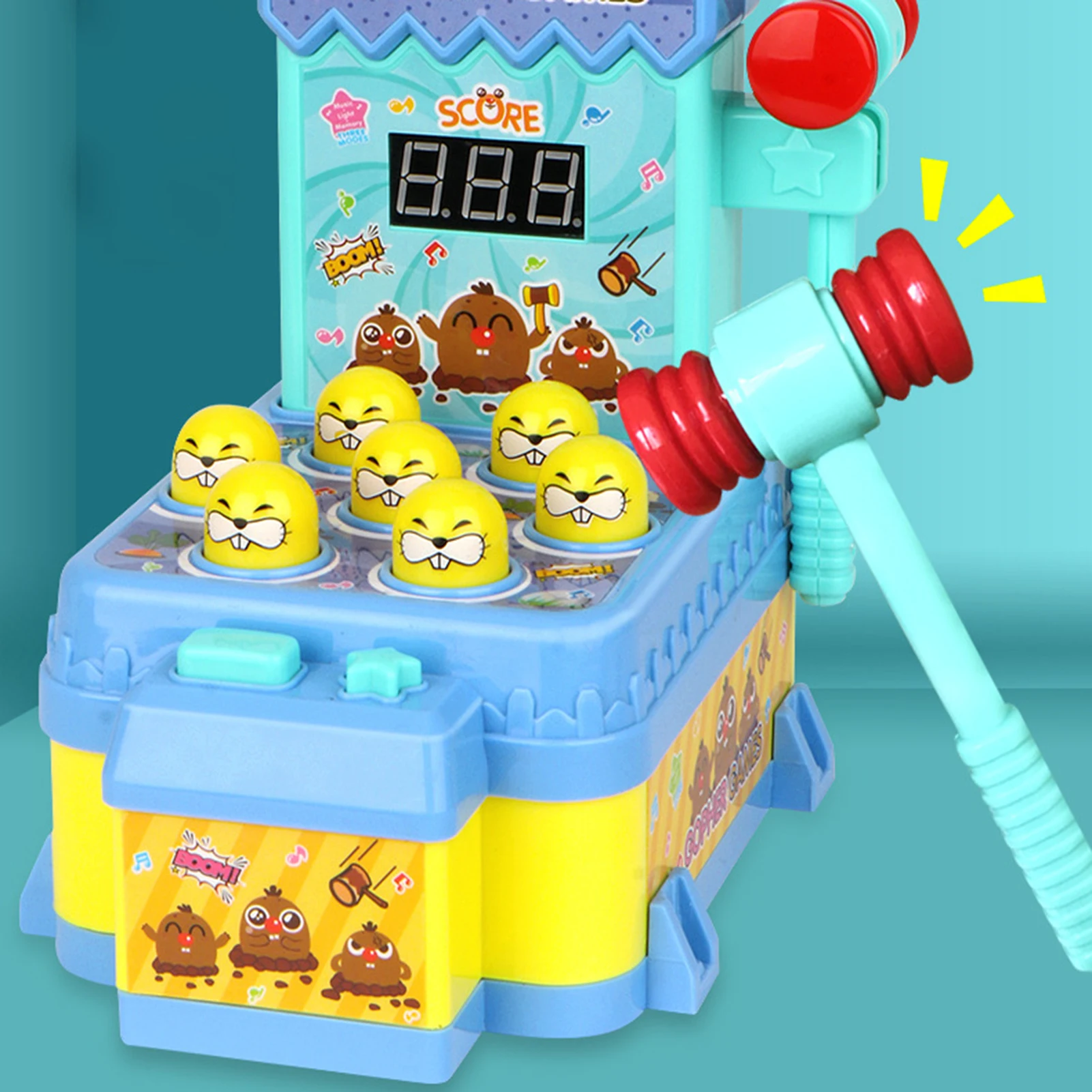 Educational Whack A Mole Game Interactive Pounding Toy With Lights Sounds Healthy Plastic For Birthday Gifts Baby Hand Exercise
Educational Whack A Mole Game Interactive Pounding Toy With Lights Sounds Healthy Plastic For Birthday Gifts Baby Hand Exercise