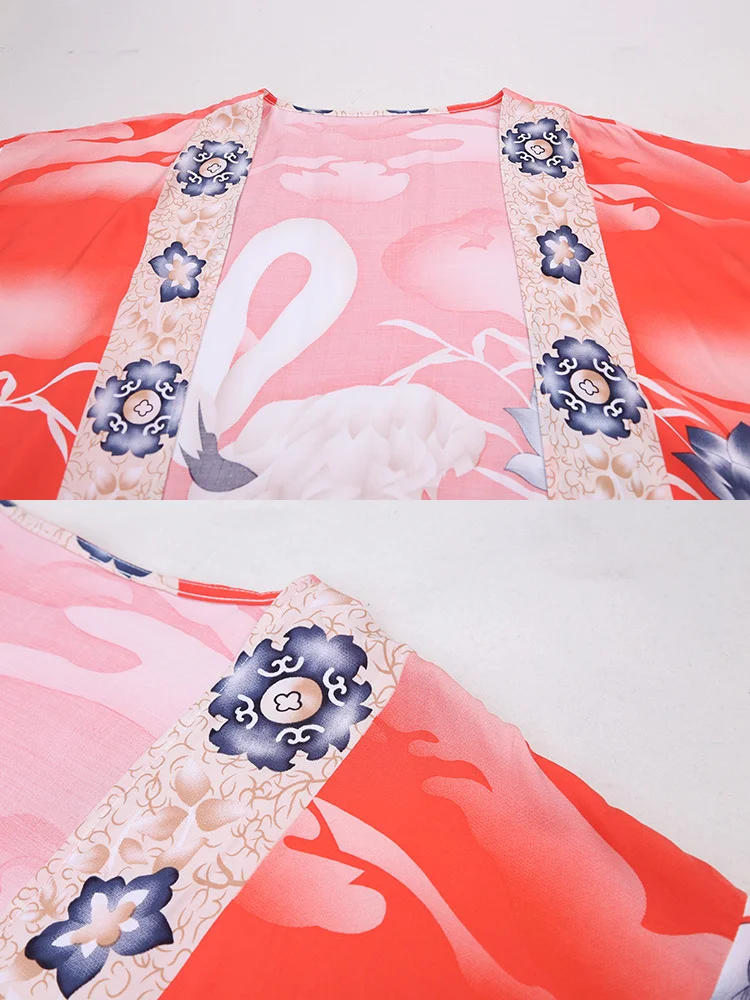 2021 New Orange Bottom Crane Flowers Kimono Skirt Sun Protection Cardigan Bikini Cover-up Swimming Costume Outer Holiday Dress
2021 New Orange Bottom Crane Flowers Kimono Skirt Sun Protection Cardigan Bikini Cover-up Swimming Costume Outer Holiday Dress