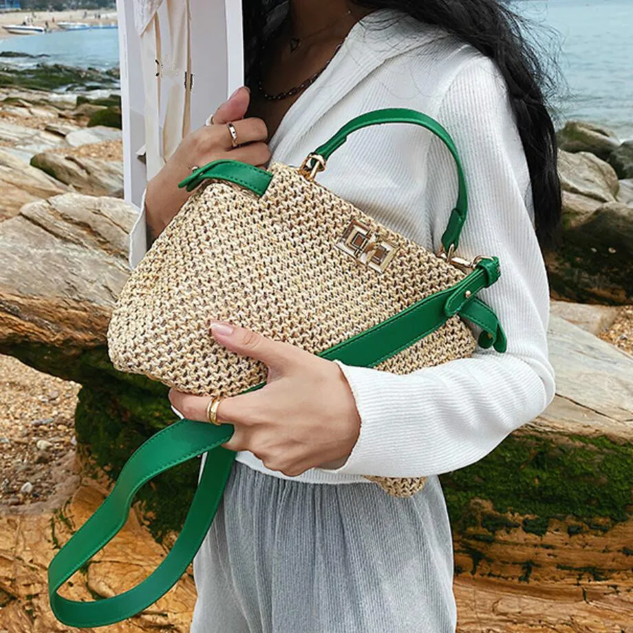 Weave Square Tote bag 2021 Summer New High-quality Straw bag Shoulder Messenger Bag Women's Designer Handbag Beach Travel bag 
Weave Square Tote bag 2021 Summer New High-quality Straw bag Shoulder Messenger Bag Women's Designer Handbag Beach Travel bag
