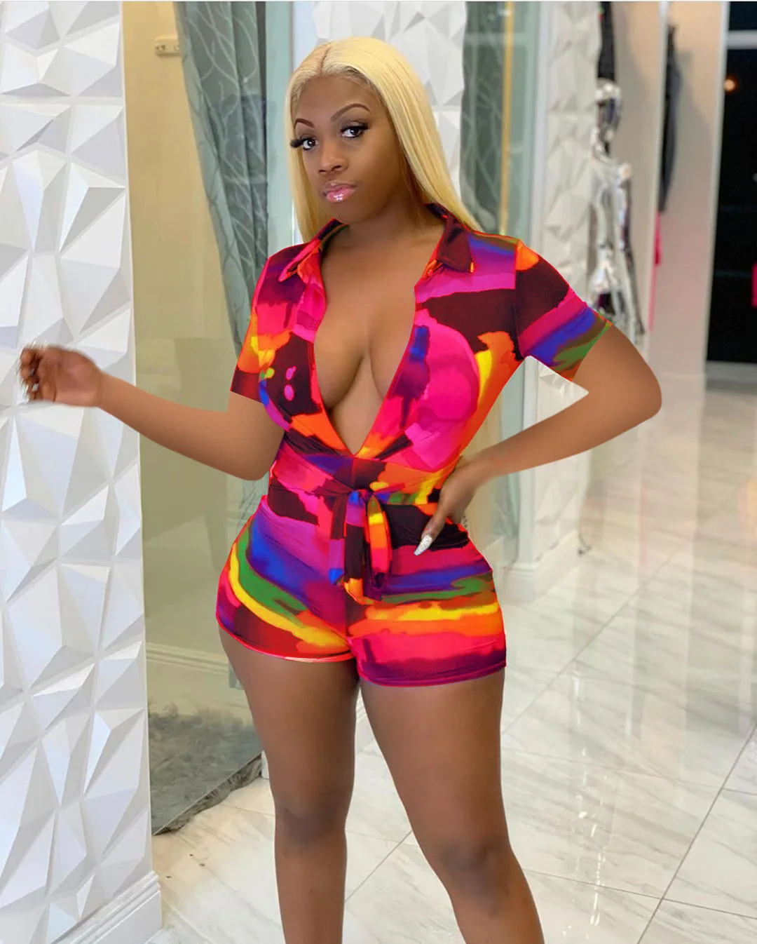 Summer Sexy Womens Print Bandage Bodycon Playsuit One Piece Club Biker Shorts Outfits Rompers Jumpsuit
Summer Sexy Womens Print Bandage Bodycon Playsuit One Piece Club Biker Shorts Outfits Rompers Jumpsuit