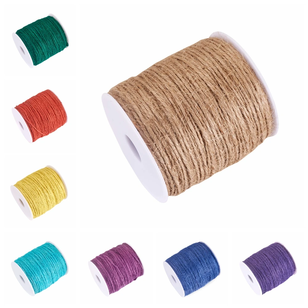 100m/roll 2mm Jute Rope Cord String Twine Burlap Ribbon Hemp Rope for Artworks DIY Craft Picture Display Gift Wrap Decoration
100m/roll 2mm Jute Rope Cord String Twine Burlap Ribbon Hemp Rope for Artworks DIY Craft Picture Display Gift Wrap Decoration