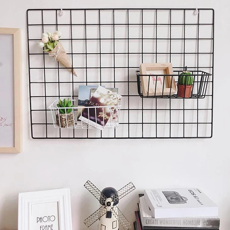 Modern Home Wall Decoration Iron Grid Nordic Art Photo Displaying Frame Party Metal Shelf Mesh Postcards DIY Decor Shelves
Modern Home Wall Decoration Iron Grid Nordic Art Photo Displaying Frame Party Metal Shelf Mesh Postcards DIY Decor Shelves