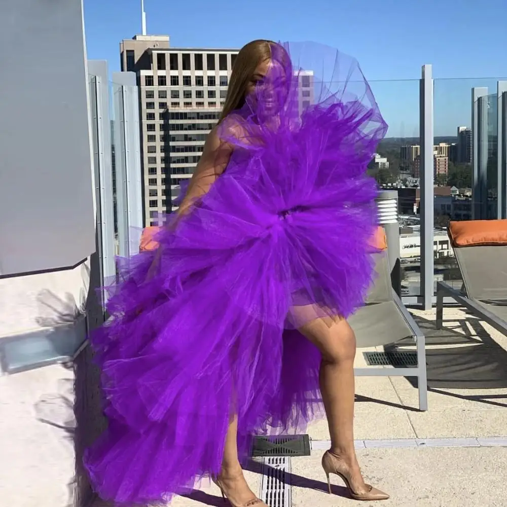 Fashion Tulle Women Dress High Low Layered Ruffle Puffy Mesh Prom Gown Party Dresses robe de soiree Cheap Custom Made
Fashion Tulle Women Dress High Low Layered Ruffle Puffy Mesh Prom Gown Party Dresses robe de soiree Cheap Custom Made