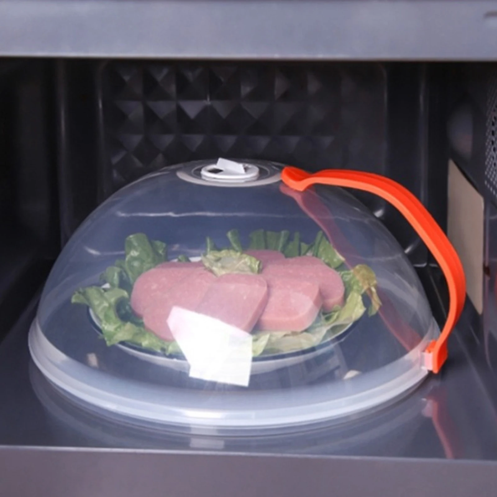 Transparent Microwave Cover with Rotatable Vent and Anti-scalding Handle High Temperature Resistance Kitchen Tool GR5
Transparent Microwave Cover with Rotatable Vent and Anti-scalding Handle High Temperature Resistance Kitchen Tool GR5