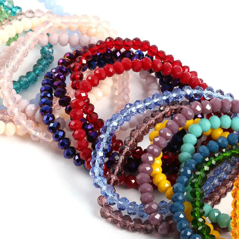 Fashion Colorful 4X6mm Glass Crystal Beaded Bracelets Femmel Handmade Bracelet For Women & Girls Length 18cm
Fashion Colorful 4X6mm Glass Crystal Beaded Bracelets Femmel Handmade Bracelet For Women & Girls Length 18cm