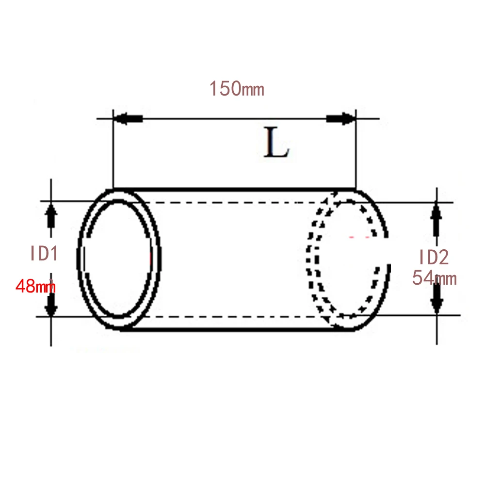 48/54mm silicone reducer hose hose long 150mm custom 
48/54mm silicone reducer hose hose long 150mm custom