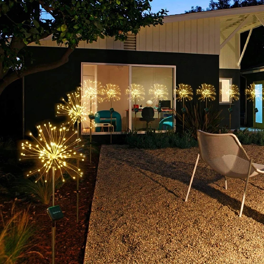 90/150LED New Solar Ground Plug Firework Light Copper Wire Light Starry Waterproof Dandelion Light Garden Villa DecorationLight
90/150LED New Solar Ground Plug Firework Light Copper Wire Light Starry Waterproof Dandelion Light Garden Villa DecorationLight