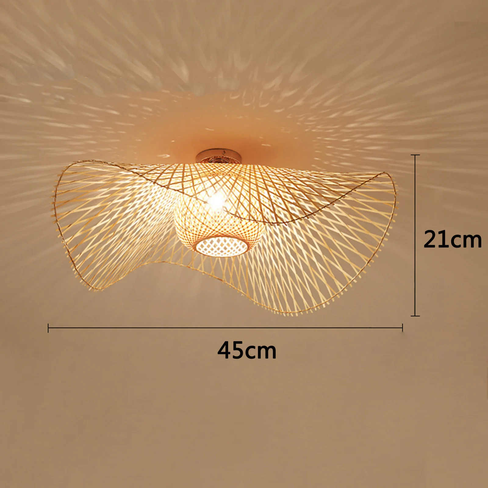Rattan Woven Lamp Shade Restaurant Hotel Office Bedrooms Lighting Shades | Лампы и освещение