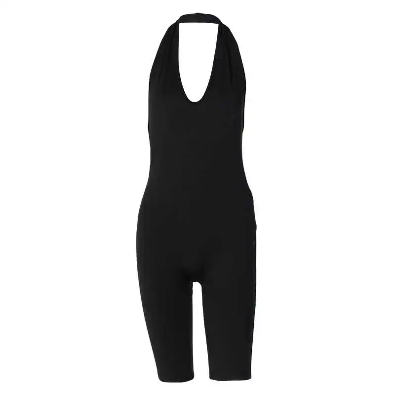 1 Piece Solid Color Sleeveless Backless Fashion Female O Neck Women Jumpsuit Fitness Short Pant Spring Summer Sportwear
1 Piece Solid Color Sleeveless Backless Fashion Female O Neck Women Jumpsuit Fitness Short Pant Spring Summer Sportwear