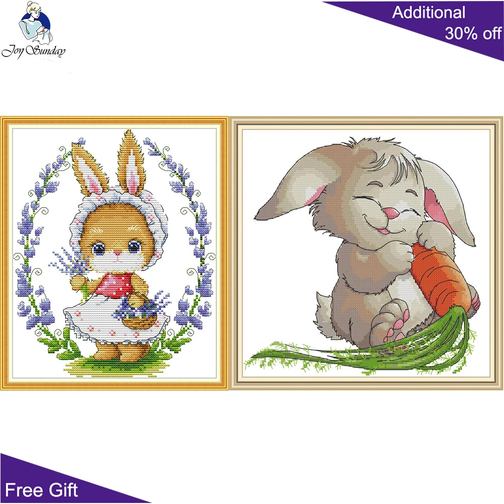 Joy Sunday Rabbit DA385 DA389 14CT 11CT Stamped and Counted Home Decor Flower Rabbit And Carrot Cross Stitch Kits
Joy Sunday Rabbit DA385 DA389 14CT 11CT Stamped and Counted Home Decor Flower Rabbit And Carrot Cross Stitch Kits