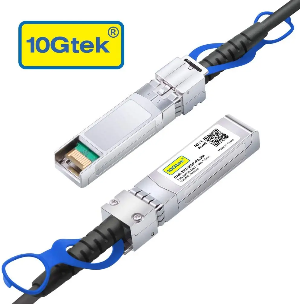 25G SFP28 SFP+ DAC Cable - 25GBASE-CR SFP28 to SFP28 Passive Direct Attach Copper Twinax Cable for Cisco SFP-H25GB-CU0.5M
25G SFP28 SFP+ DAC Cable - 25GBASE-CR SFP28 to SFP28 Passive Direct Attach Copper Twinax Cable for Cisco SFP-H25GB-CU0.5M