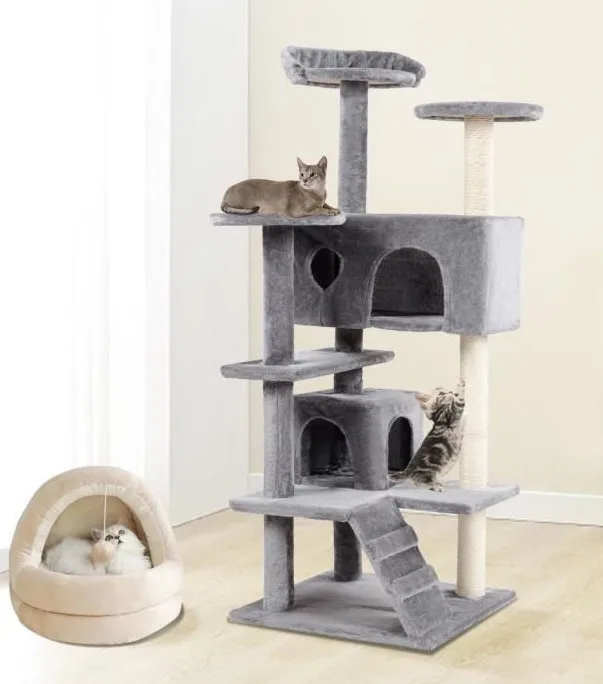 Cat Tree House Condo Playground Stratcher Furniture for Cats Kittens Multi-Level Tower for Cats Play Cozy Nest Home Pet Cat HWC
Cat Tree House Condo Playground Stratcher Furniture for Cats Kittens Multi-Level Tower for Cats Play Cozy Nest Home Pet Cat HWC