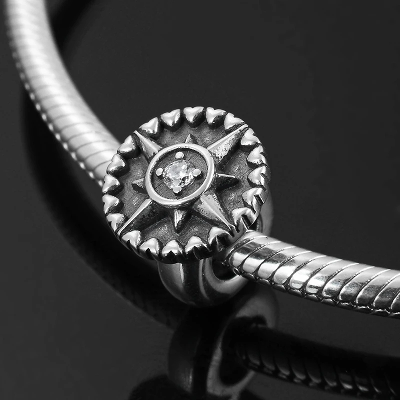 2021 New Genuine 925 Sterling Silver compass CZ Spacer Stopper beads Fit Original Charm European Bracelet Fine Jewelry making
2021 New Genuine 925 Sterling Silver compass CZ Spacer Stopper beads Fit Original Charm European Bracelet Fine Jewelry making