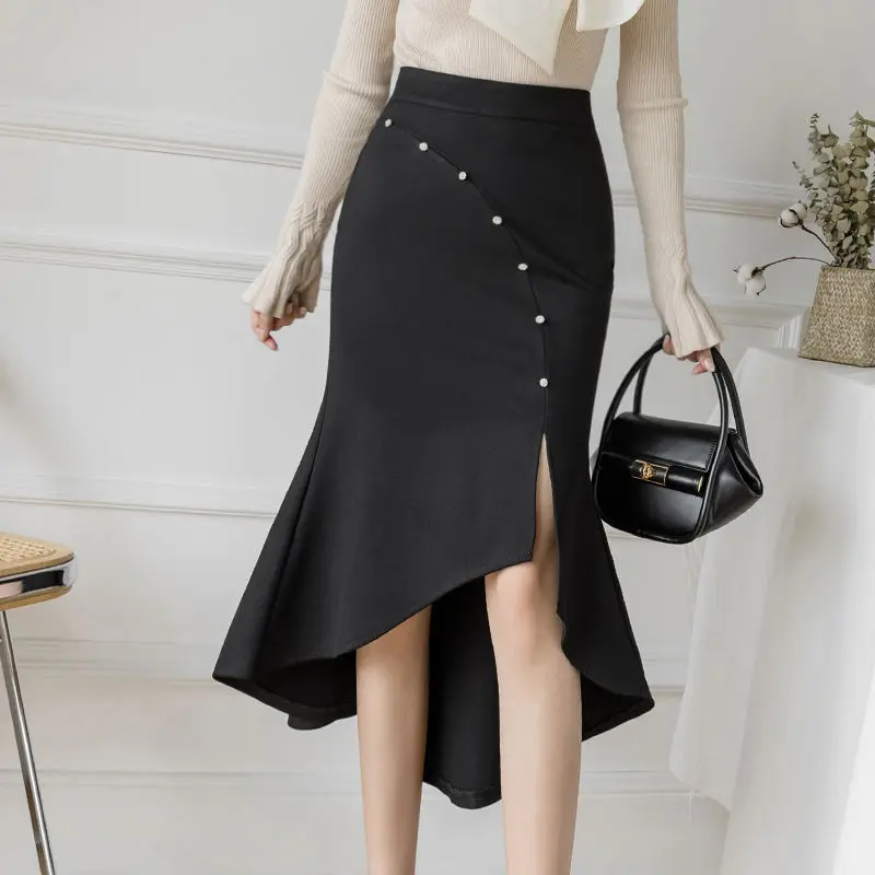 Plus Size 2021 New Women Skirts Casual High Elastic Package Hip Midi Skirt Fashion Diamond Slim Elegant Office Mermaid Skirt
Plus Size 2021 New Women Skirts Casual High Elastic Package Hip Midi Skirt Fashion Diamond Slim Elegant Office Mermaid Skirt