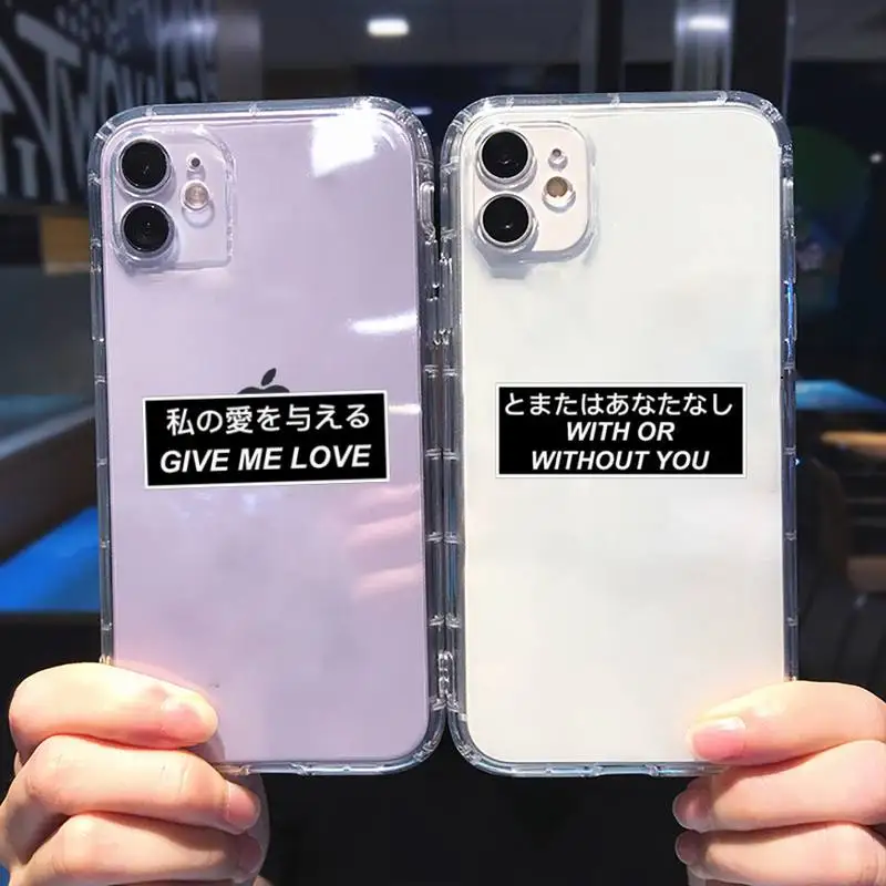 Japanese Anime Aesthetic text letter Phone Case For iphone 13 12 11 8 7 plus mini x xs xr pro max Transparent soft
Japanese Anime Aesthetic text letter Phone Case For iphone 13 12 11 8 7 plus mini x xs xr pro max Transparent soft