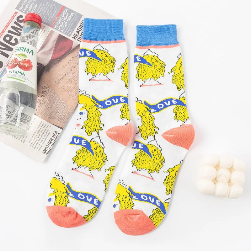 Women Sock Cartoon Woman Socks Colorful Womans Crew Casual Cotton Sox Girls Spring Autumn Trendy Art Illustrations Skarpetki
Women Sock Cartoon Woman Socks Colorful Womans Crew Casual Cotton Sox Girls Spring Autumn Trendy Art Illustrations Skarpetki