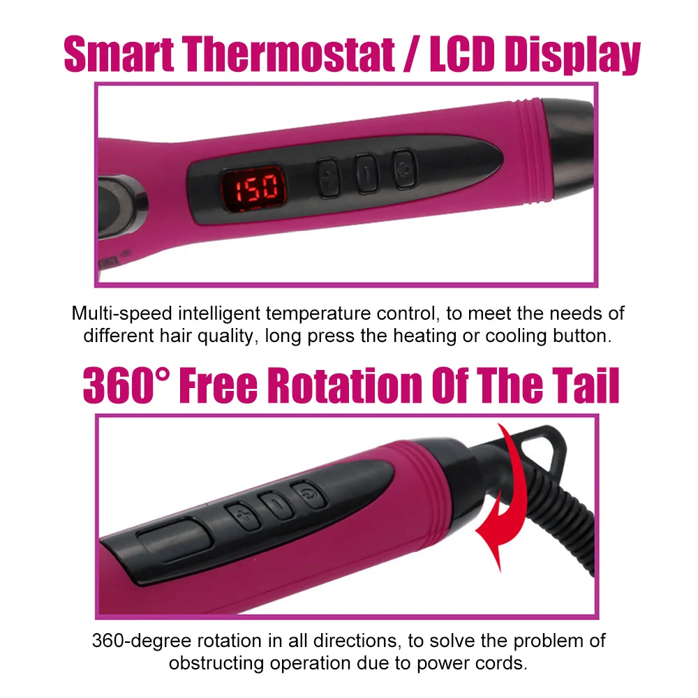 Professional 9mm Curling Iron Hair Waver Pear Flower Cone 4 Gears Heating Electric Curling Wand Roller Hair Curlers Styling Tool
Professional 9mm Curling Iron Hair Waver Pear Flower Cone 4 Gears Heating Electric Curling Wand Roller Hair Curlers Styling Tool