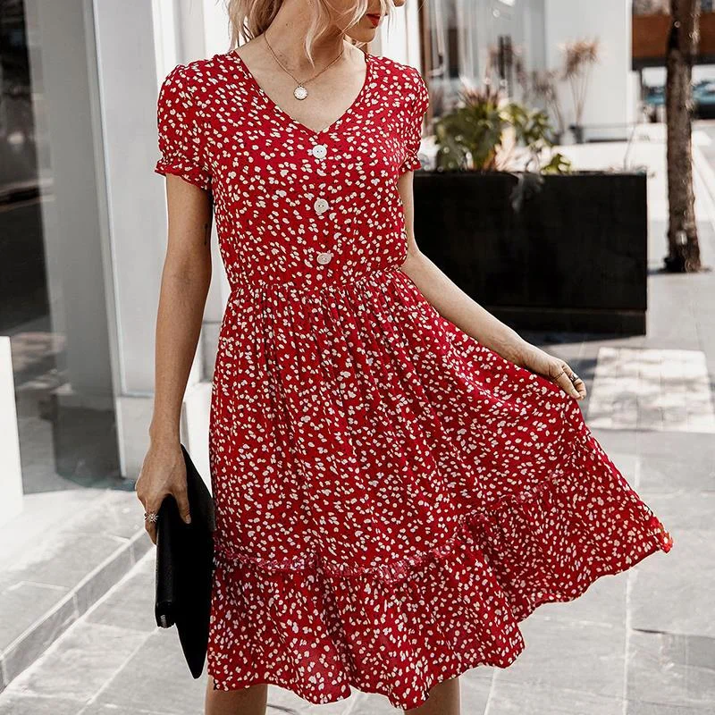 Floral Dress Women Beach Vocation Style Midi Dress Temperament V Neck Loose Dress For Women Club Vintage Female Dresses Woman
Floral Dress Women Beach Vocation Style Midi Dress Temperament V Neck Loose Dress For Women Club Vintage Female Dresses Woman