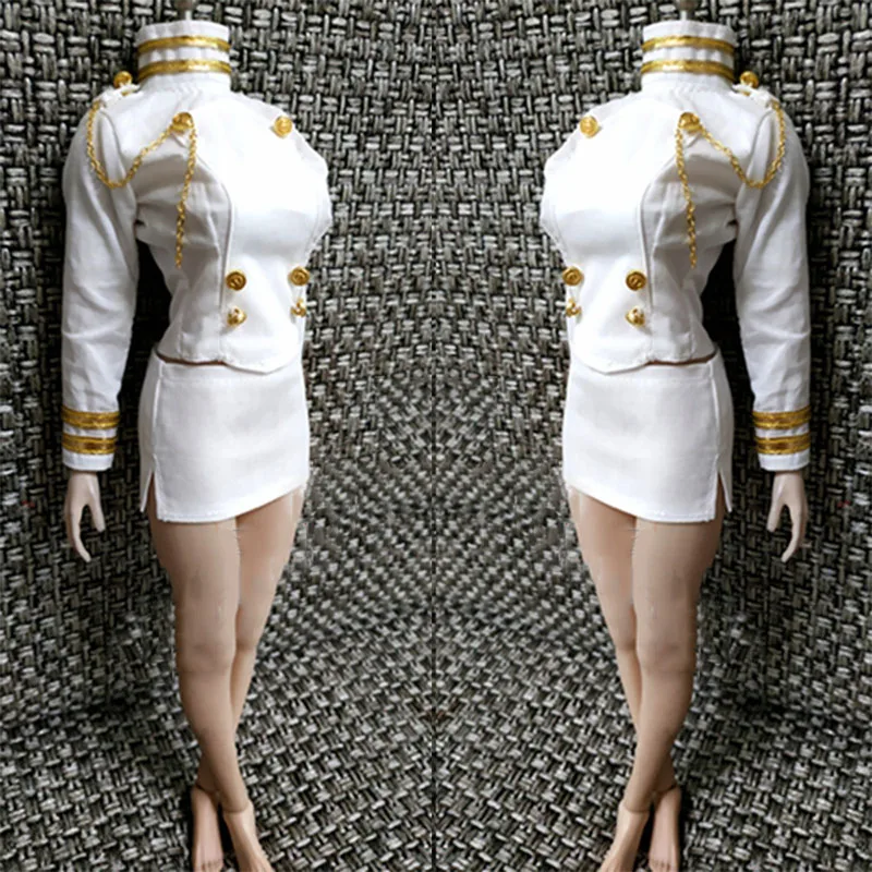1/6 Female Sexy Mini Skirt Set Long Sleeve White Jacket with Gold Chain and Pencil Skirt Uniform Suit for 12inch Action Figure
1/6 Female Sexy Mini Skirt Set Long Sleeve White Jacket with Gold Chain and Pencil Skirt Uniform Suit for 12inch Action Figure