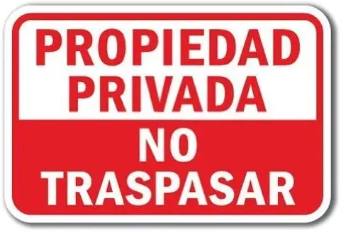 Vintage Reproduction Sign 8X12,Propiedad Privada No Traspasar Sign Novelty Home Decor Decorative tin Sign Metal Signs Garage Hom
Vintage Reproduction Sign 8X12,Propiedad Privada No Traspasar Sign Novelty Home Decor Decorative tin Sign Metal Signs Garage Hom
