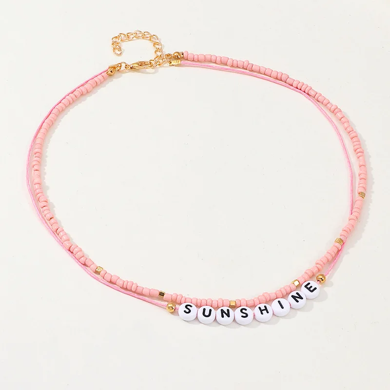 DoreenBeads Multilayer Choker Necklace Jewelry For Women White Pink Flat Round Initial Letter Beads Party Jewelry Accessories
DoreenBeads Multilayer Choker Necklace Jewelry For Women White Pink Flat Round Initial Letter Beads Party Jewelry Accessories