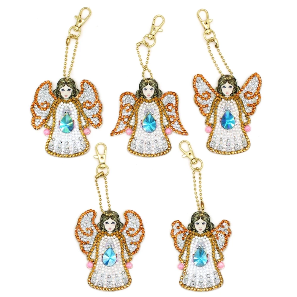 5pcs The Angel DIY Keychain Diamond Painting Special-Shaped Full Drill Embroidery Cross Stitch Jewelry Keyring Backpack Pendant
5pcs The Angel DIY Keychain Diamond Painting Special-Shaped Full Drill Embroidery Cross Stitch Jewelry Keyring Backpack Pendant