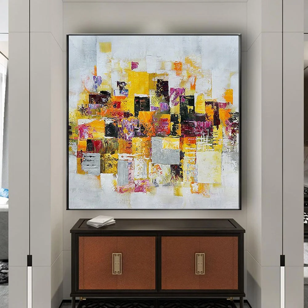 yellow Abstract City Landscape oil painting Canvas Modern handmade Wall Graffiti Art Decorative Pictures For Living Room Decor
yellow Abstract City Landscape oil painting Canvas Modern handmade Wall Graffiti Art Decorative Pictures For Living Room Decor