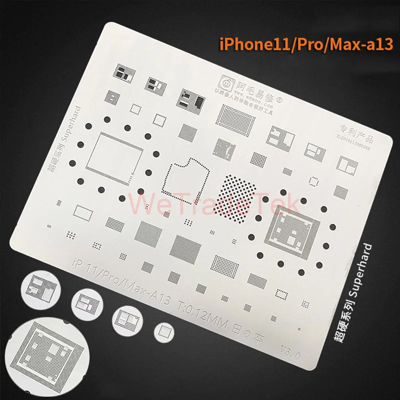 Многофункциональный трафарет AMAOE BGA для IPhone 11 Pro MAX 11 XS MAX 8P 8 7 6 A13 A12 A11 A10 A9 A8 CPU Tin Steel Net
Многофункциональный трафарет AMAOE BGA для IPhone 11 Pro MAX 11 XS MAX 8P 8 7 6 A13 A12 A11 A10 A9 A8 CPU Tin Steel Net