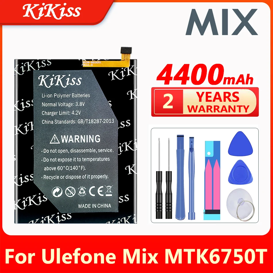 

KiKiss 4400mAh Replacement Battery For Ulefone Mix MTK6750T Smart Phone