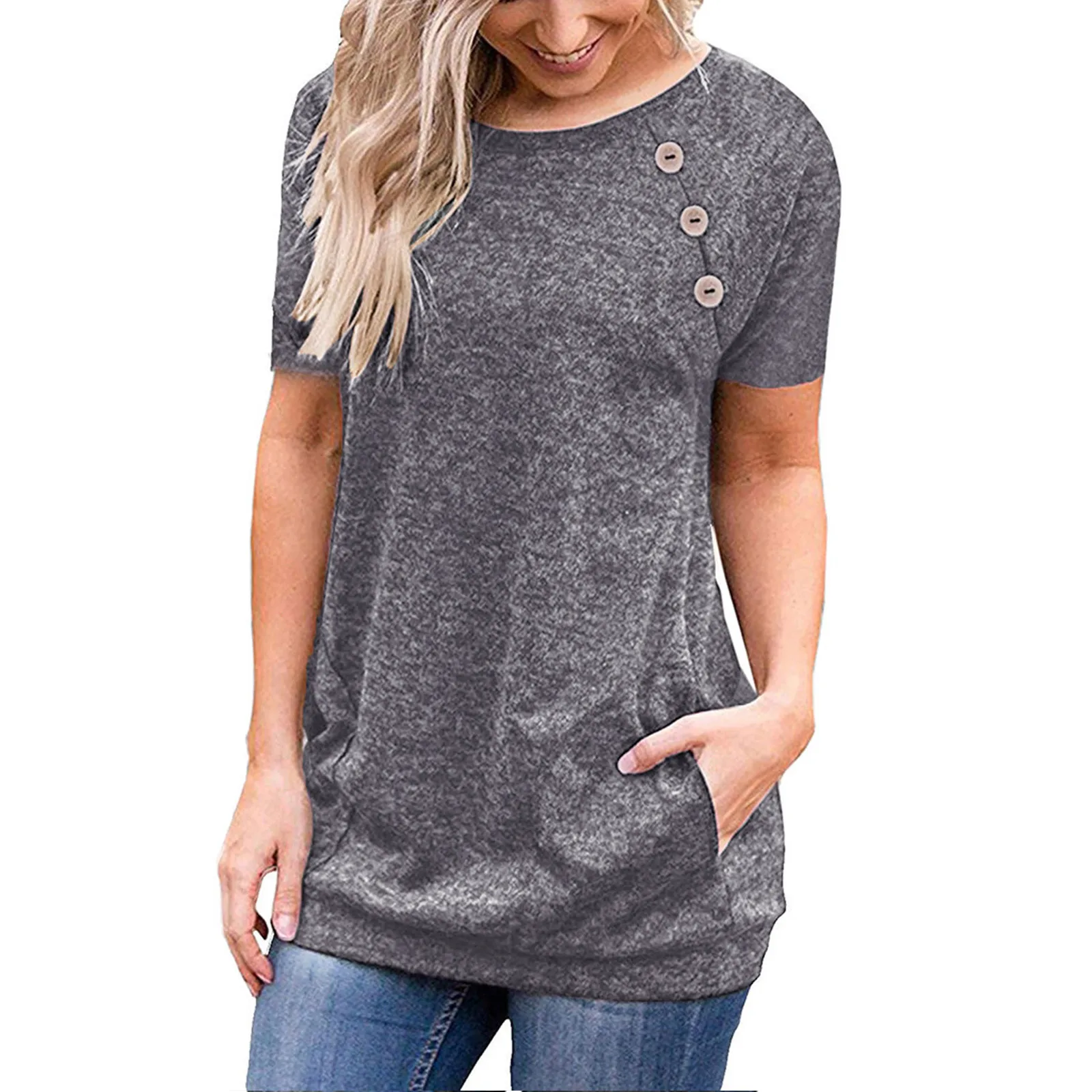 Женская рубашка с коротким рукавом, повседневный стильный Топ, рубашки, повседневные топы 
Женская рубашка с коротким рукавом, повседневный стильный Топ, рубашки, повседневные топы