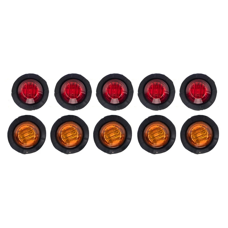 

10PCs 12V LED Side Marker Light Auto Trucks Lorry Trailer Bus Tail Brake Lights Car Warning Lamp Turn Signal Lighting