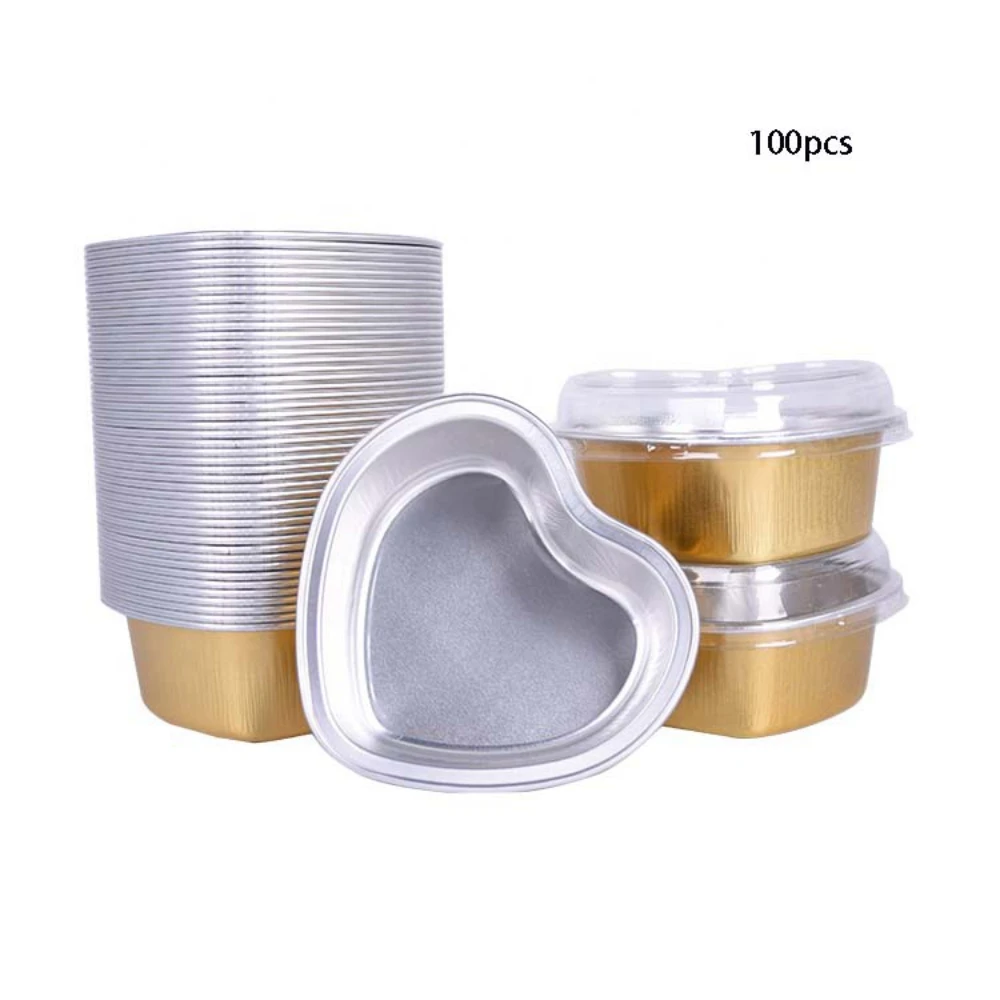 100pcs/lot Valentine's Day Heart-shaped Tin Foil Aluminum Foil 100ml Pudding Cup Baking-resistant Mousse Cake Baking Packaging
100pcs/lot Valentine's Day Heart-shaped Tin Foil Aluminum Foil 100ml Pudding Cup Baking-resistant Mousse Cake Baking Packaging