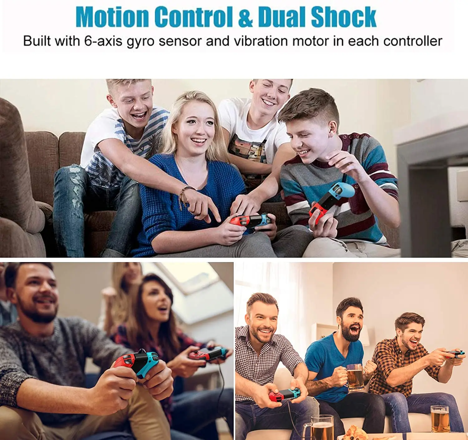 The new gamepad is suitable for Switch wireless Bluetooth gamepad and both gamepads have built-in grips
The new gamepad is suitable for Switch wireless Bluetooth gamepad and both gamepads have built-in grips