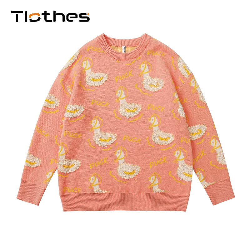 Brand Sweaters Men's Clothing Animal Duck Print Sweater Mens Loose Crew Neck Pullovers Jacquard Pattern Knit Men Jumpers Couple
Brand Sweaters Men's Clothing Animal Duck Print Sweater Mens Loose Crew Neck Pullovers Jacquard Pattern Knit Men Jumpers Couple